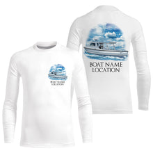 Load image into Gallery viewer, Custom Fishing Boat Name Long Sleeve Fishing Shirts, Personalized Fisher Boats Shirt IPHW5097