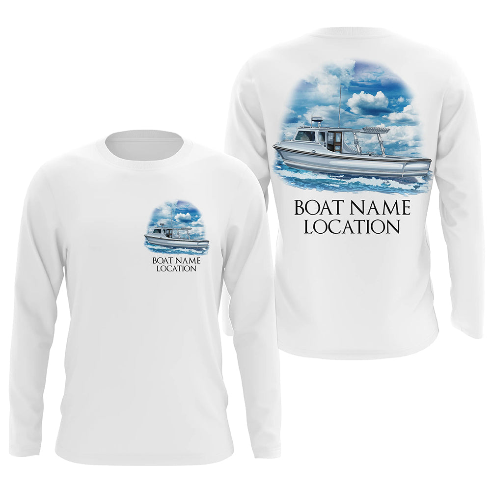 Custom Fishing Boat Name Long Sleeve Fishing Shirts, Personalized Fisher Boats Shirt IPHW5097