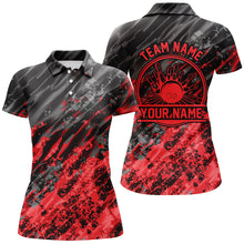 Load image into Gallery viewer, Personalized Bowling Shirts For Women, Bowling Balls And Pins Bowling Team Shirts | Red IPHW4509