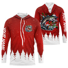 Load image into Gallery viewer, Musky Fishing Custom Christmas Fishing Shirts, Xmas Fishing Gifts For Men, Women And Kids IPHW5573