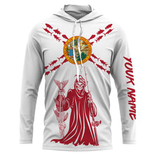 Load image into Gallery viewer, Fishing Fish reaper Custom Florida Flag Fishing Shirts, Florida Long Sleeve performance Fishing Shirts Fishing gifts - NQS2795