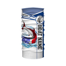 Load image into Gallery viewer, Tarpon Fishing American Flag Custom name and boat name performance Fishing Shirts, Patriotic Fishing gifts NQS2363