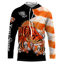 Load image into Gallery viewer, Rockfish Fishing Customize Name UV protection quick dry UPF 30+ long sleeves fishing shirts, rockfish hoodie NQS2489