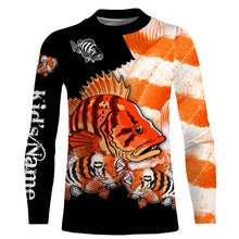 Load image into Gallery viewer, Rockfish Fishing Customize Name UV protection quick dry UPF 30+ long sleeves fishing shirts, rockfish hoodie NQS2489