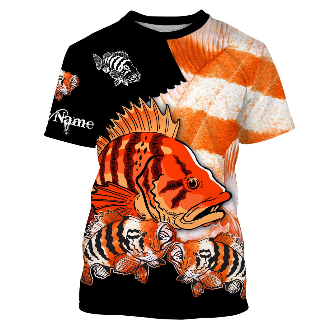 Rockfish Fishing Customize Name UV protection quick dry UPF 30+ long sleeves fishing shirts, rockfish hoodie NQS2489