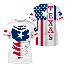 Load image into Gallery viewer, Custom Texas Flag Shirts, Texas state flag Patriot Long Sleeve Performance Shirts UV Protection Upf 30+ NQS2494