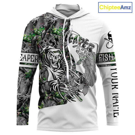 Fish reaper fishing camouflage UV long sleeve shirts Custom fishing apparel NQS2519