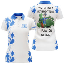Load image into Gallery viewer, Womens golf polos shirts custom I have retirement plan on golfing, Mother day gift for mom| Multicolor NQS5296