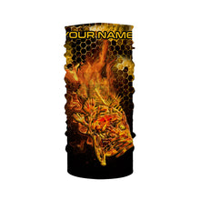 Load image into Gallery viewer, Flaming Fire fish skeleton fishing Custom UV sun protection Long sleeve Fishing Shirts, Fishing Gift NQS4602