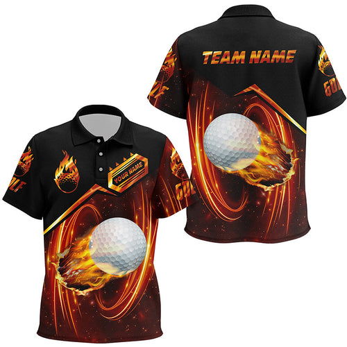 Kid golf polo shirts custom light flame golf ball team golf jerseys, golf attire for Kid NQS6701