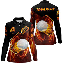 Load image into Gallery viewer, Womens golf polo shirts custom light flame golf ball team golf jerseys, golf attire for women NQS6701