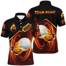 Load image into Gallery viewer, Mens golf polo shirts custom light flame golf ball team golf jerseys, golf attire for men NQS6701