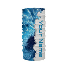 Load image into Gallery viewer, Custom Saltwater Long sleeve Fishing Shirts UV Protection, Sea wave camo Fishing Shirts NQS3124