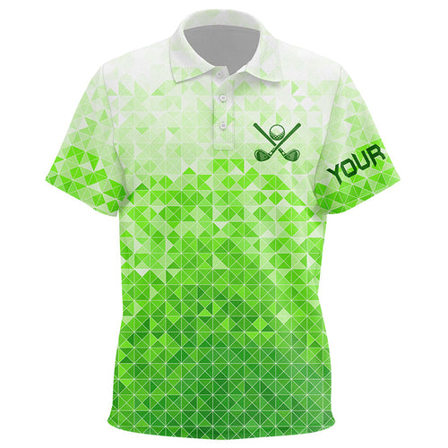 Kid golf polos shirts custom name green golf apparel, coolest polo shirts NQS7138