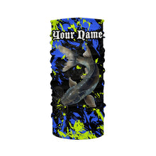 Load image into Gallery viewer, Catfish fishing green blue camo Custom UV protection performance long sleeve fishing jerseys NQS7240