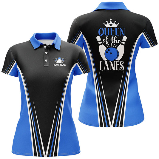 Custom bowling shirt for women – personalized team jersey front view