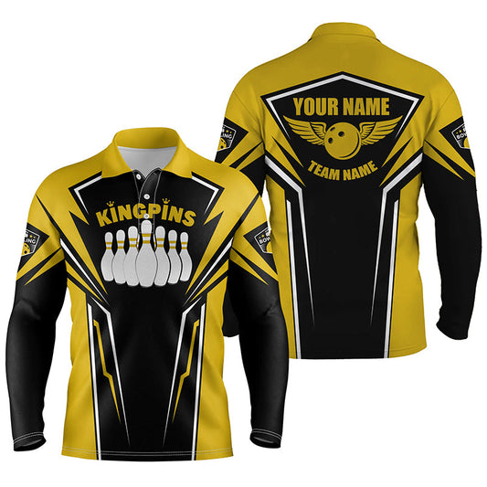 personalized bowling shirt for men – custom name design side view