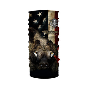 Boar hunting camo American flag patriotic Customize Name 3D All Over Printed Shirts NQS1436