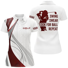 Load image into Gallery viewer, Womens golf polo shirts custom swing swear look for ball repeat white golf tops for womens NQS6863