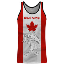 Load image into Gallery viewer, Bass Fishing 3D Canadian Flag Customize name All over print shirts NQS490