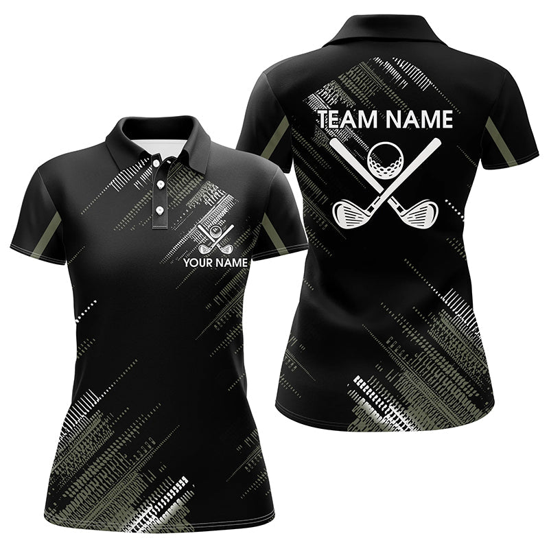 Black Womens golf polo shirts custom golf clubs team golf shirts, gifts for the golfer NQS7343