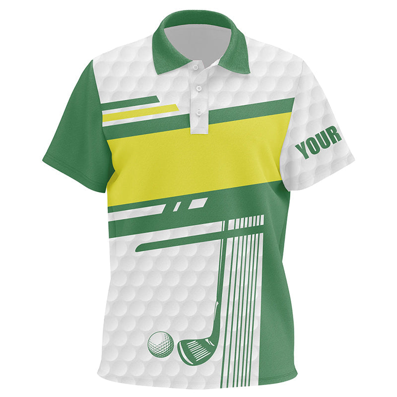 Kid golf polos shirt custom white, green and yellow golf clubs best golf wears for kid NQS7204