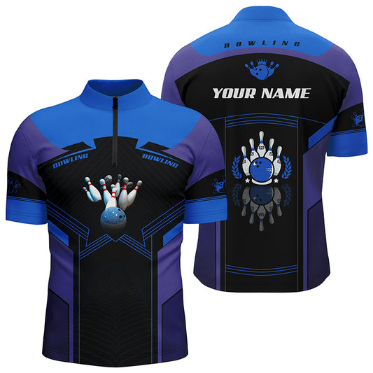 Custom bowling shirt for men – personalized team jersey front view