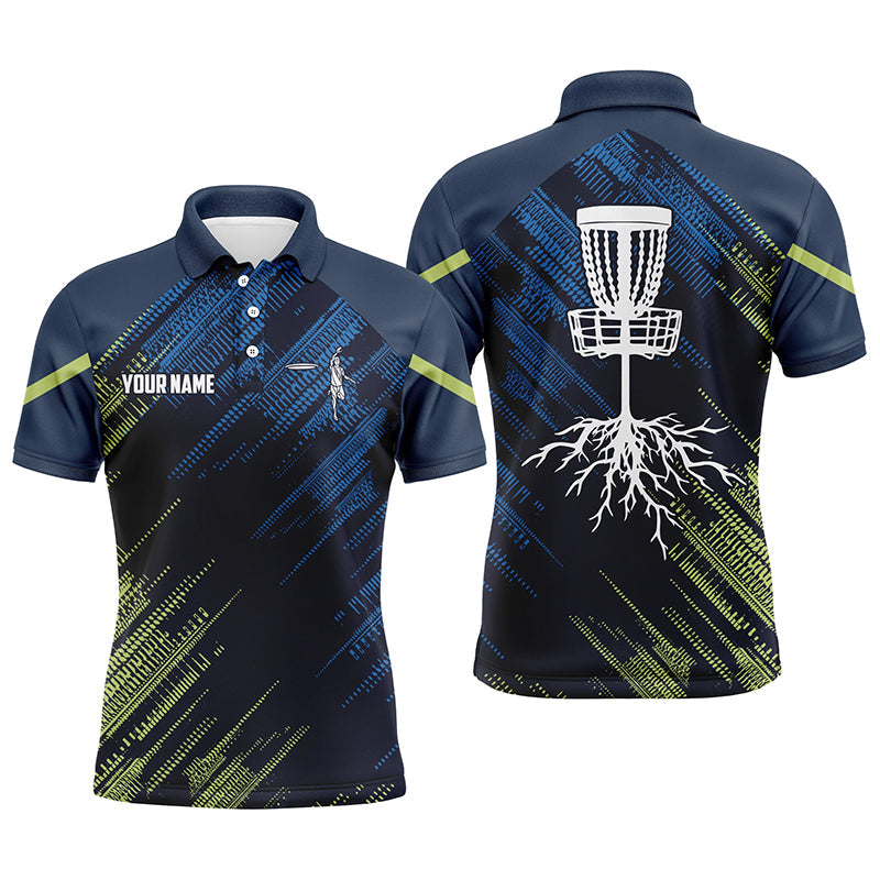 Green and blue Mens disc golf polo shirts custom disc golf team disc golf jersey NQS6275