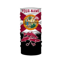 Load image into Gallery viewer, Inshore slam Florida flag Redfish, snook, trout Custome Name Fishing Jerseys Performance UV Protection UPF 30+ fishing Shirts - NQS2432
