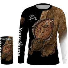 Load image into Gallery viewer, Flounder Fishing Customize Name UV protection long sleeves fishing shirts, gifts for fishing lover NQS2449