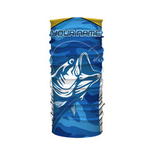 Load image into Gallery viewer, Bass Fishing tattoo blue UV protection  customize name long sleeves fishing shirts NQS2328