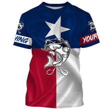 Load image into Gallery viewer, Catfish Tattoo fishing Texas Flag 3D All Over print shirts saltwater personalized fishing apparel for Adult and kid NQS445