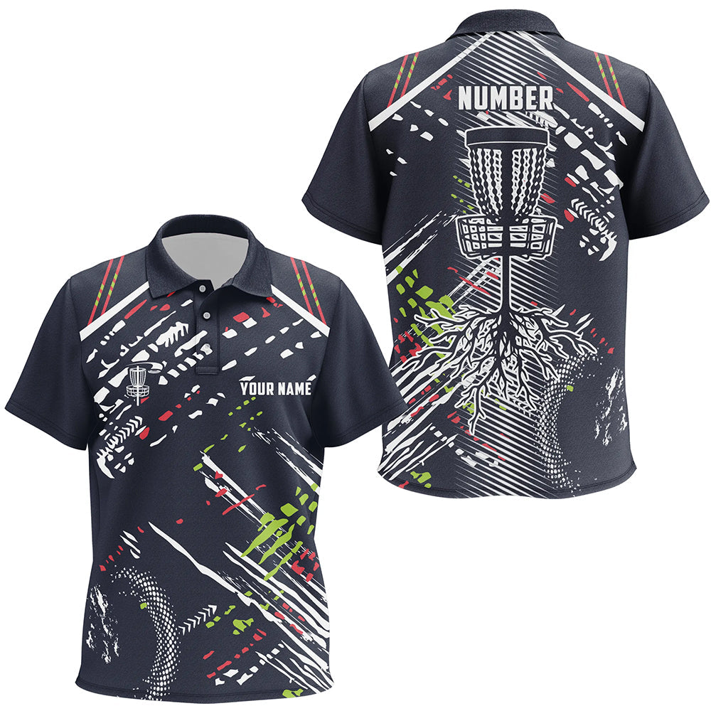 Disc golfing pattern Kid disc golf polo shirts custom team disc golf attire, disc golf jersey NQS6933
