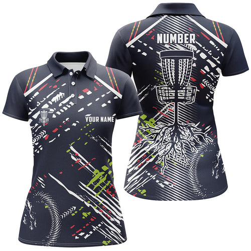 Disc golfing pattern Womens disc golf polo shirts custom team disc golf attire, disc golf jersey NQS6933