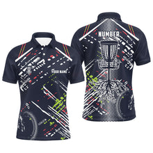 Load image into Gallery viewer, Disc golfing pattern Mens disc golf polo shirts custom team disc golf attire, disc golf jersey NQS6933