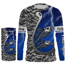 Load image into Gallery viewer, Bass fishing fish reaper fish hook fish skull Custom Name 3D All over Printed UV Protection Shirts NQS4065