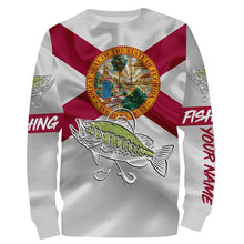 Load image into Gallery viewer, Bass Fishing Florida FL Flag Patriotic Customize Fishing Shirts  For Men, Women, Kid NQS480