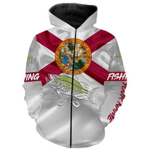Load image into Gallery viewer, Bass Fishing Florida FL Flag Patriotic Customize Fishing Shirts  For Men, Women, Kid NQS480