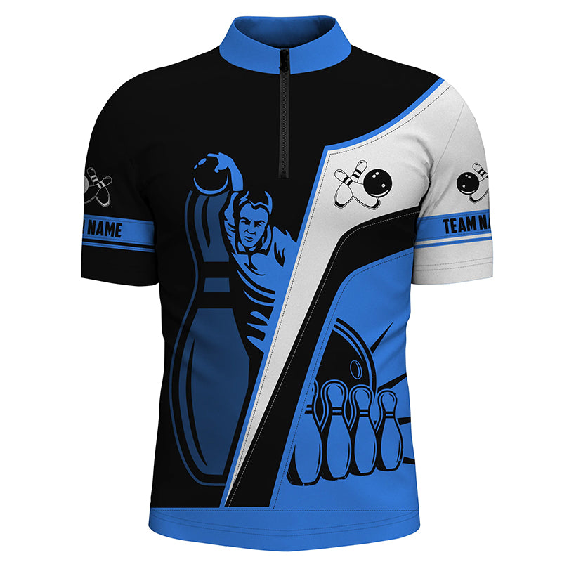 Custom bowling shirt for men – personalized team jersey front view
