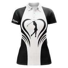 Load image into Gallery viewer, Custom name 3D Womens love golf multi-color golf polo shirts, personalized golf gifts for women NQS3464