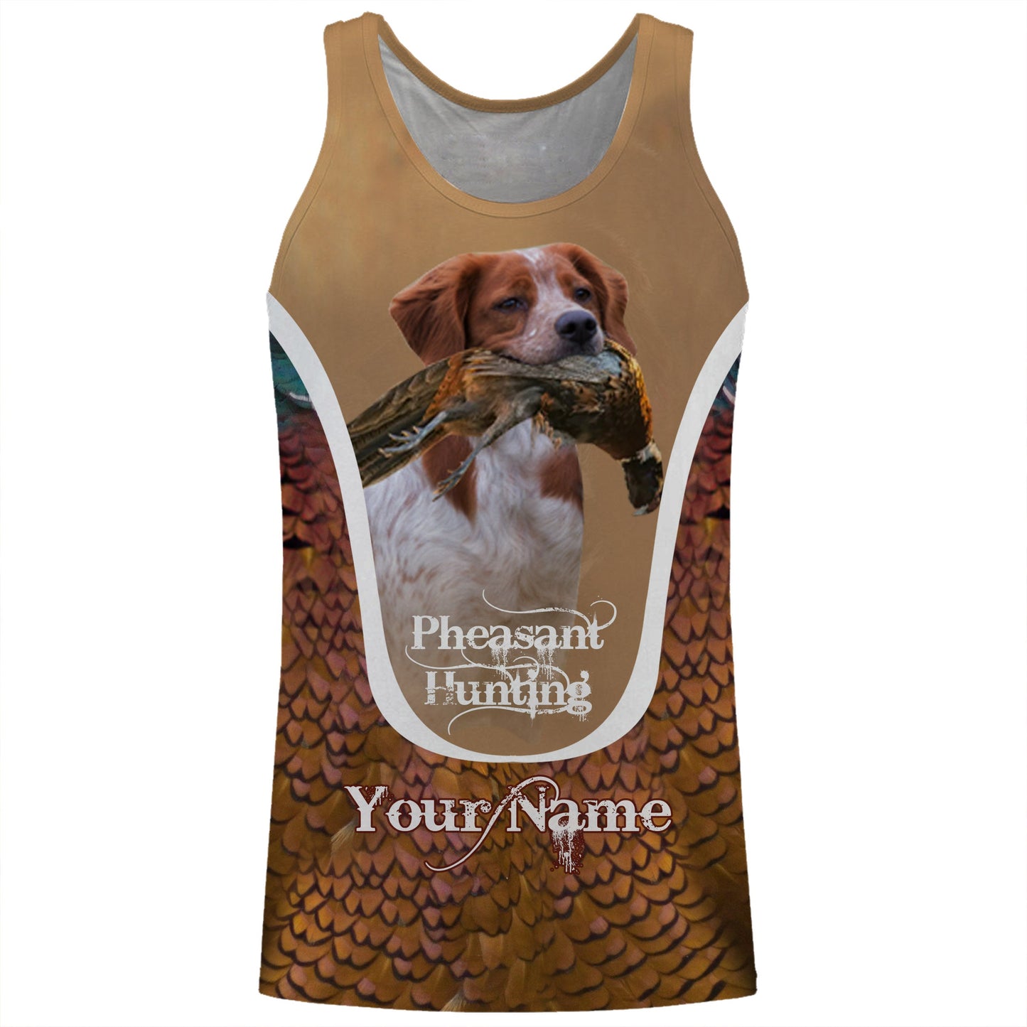 Brittany Pheasant hunting dog Custom name All over print Shirts, Personalized Hunting gifts FSD4000