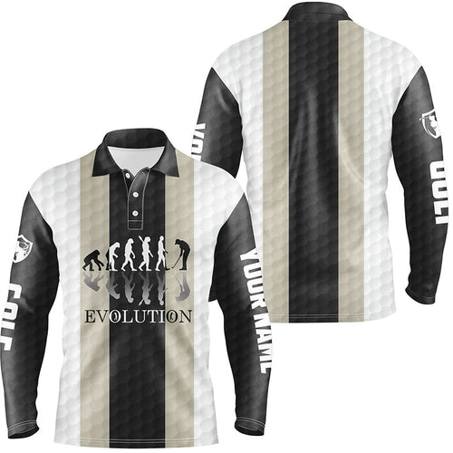 Mens golf polos shirts custom golf ball pattern Evolution polo shirt for mens, golfing gifts NQS6886