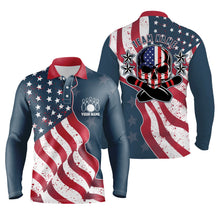 Load image into Gallery viewer, personalized bowling shirt for men – custom name design side view