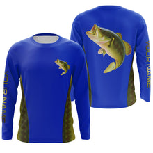 Load image into Gallery viewer, Largemouth Bass fishing blue ocean bass scales Custom Name 3D All over printed Fishing Shirts UV protection UPF 30+ NQS2535