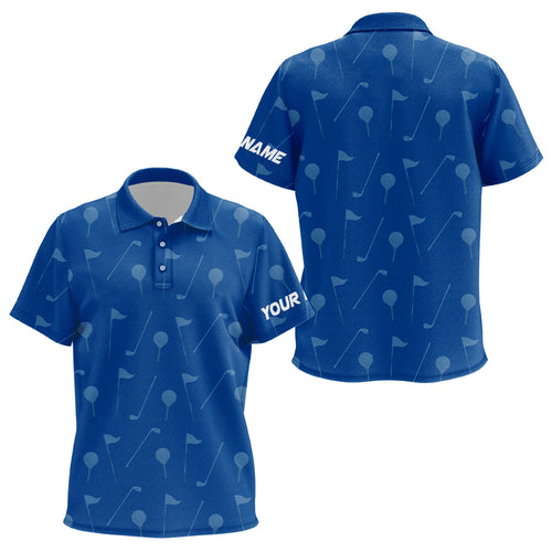 Kid golf polo shirts custom blue golf pattern polos shirt for Kid, personalized golf gifts NQS6577