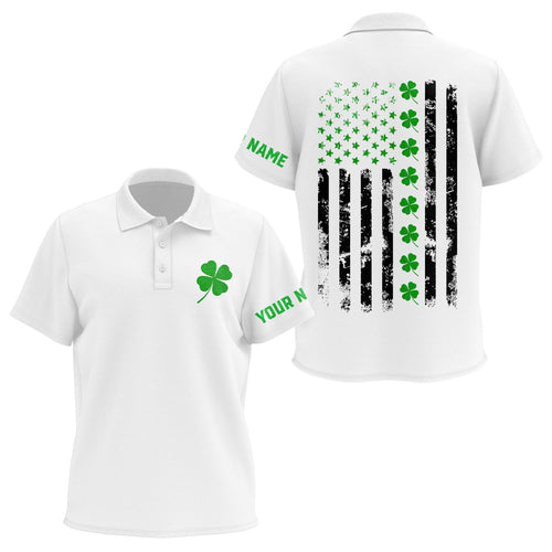 Kid golf polos shirts custom American flag green shamrock st patrick's day patriotic Kid golf top NQS7041