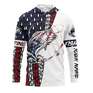 Fishing Flag US Bass Fish 4th of July Shirts Patriotic gift for Fisherman, Personalized gift for Dad Christmas, Birthday FSD2132
