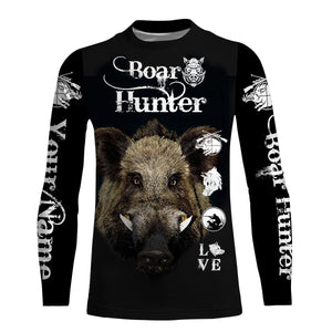 Boar hunting Custom Name 3D All over print shirts - Personalized gift for Men, Women and Kid - FSD111