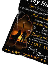 Load image into Gallery viewer, To My Husband Love from Wife Fleece blanket - Gift for husband on anniversary, Valentine's day, Birthday - FSD317
