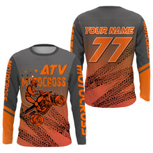 Load image into Gallery viewer, Custom ATV Motocross Jersey Youth Men UPF30+ Orange Quad Bike Shirt Extreme Racing Off-road Rider NMS1430